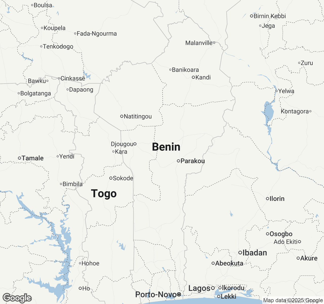 Map of Benin
